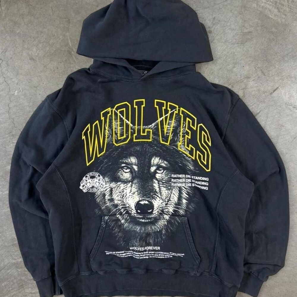 DARC SPORT Wolves Hoodie “Rather Die Standing” workout gym sweatshirt hoodie